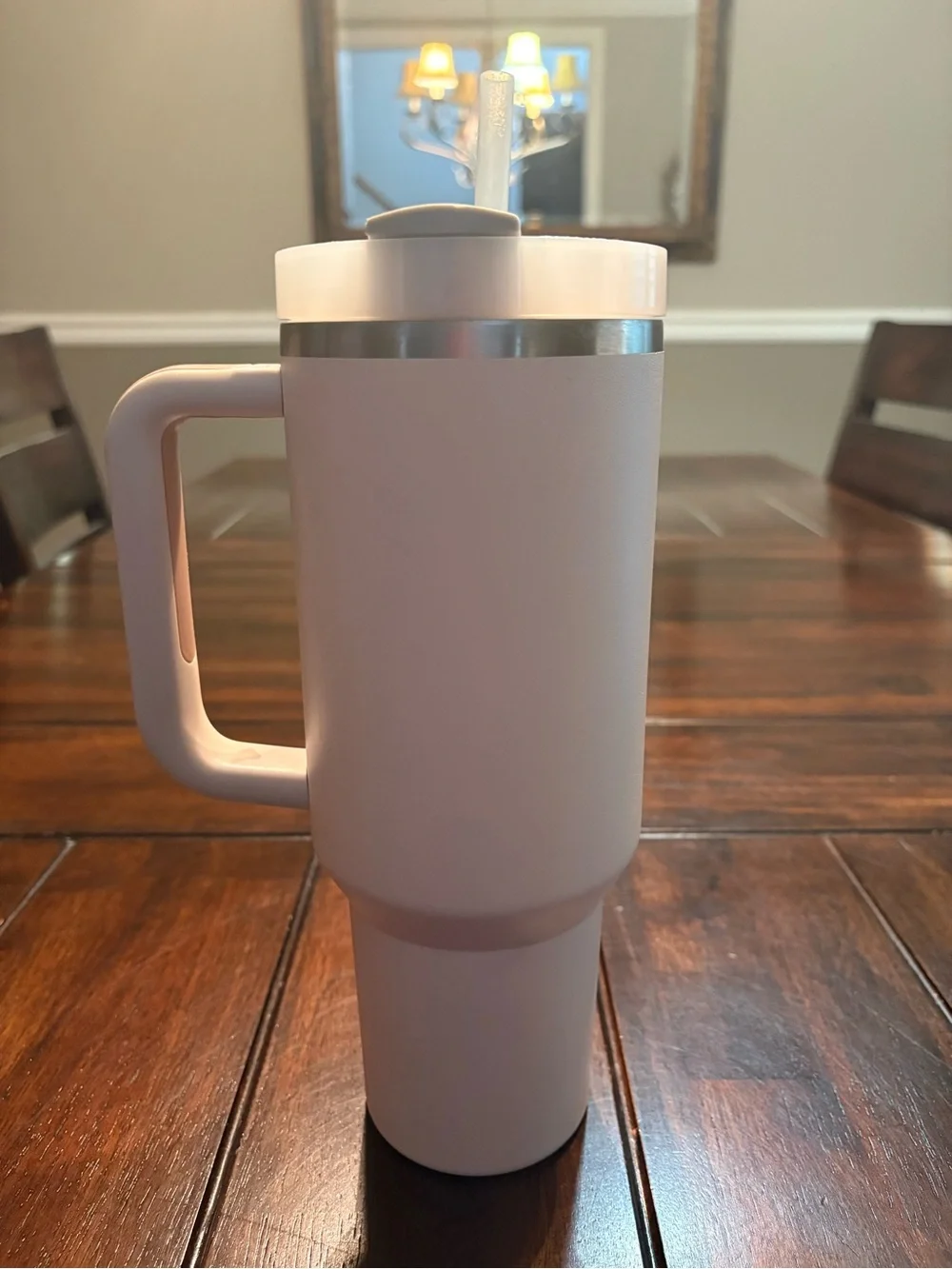 40oz Stanley pale pink tumbler cup